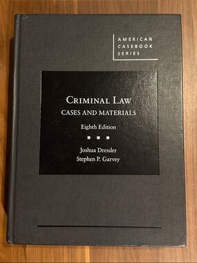 Criminal Law Cases and Materials Eighth Edition Great condition!